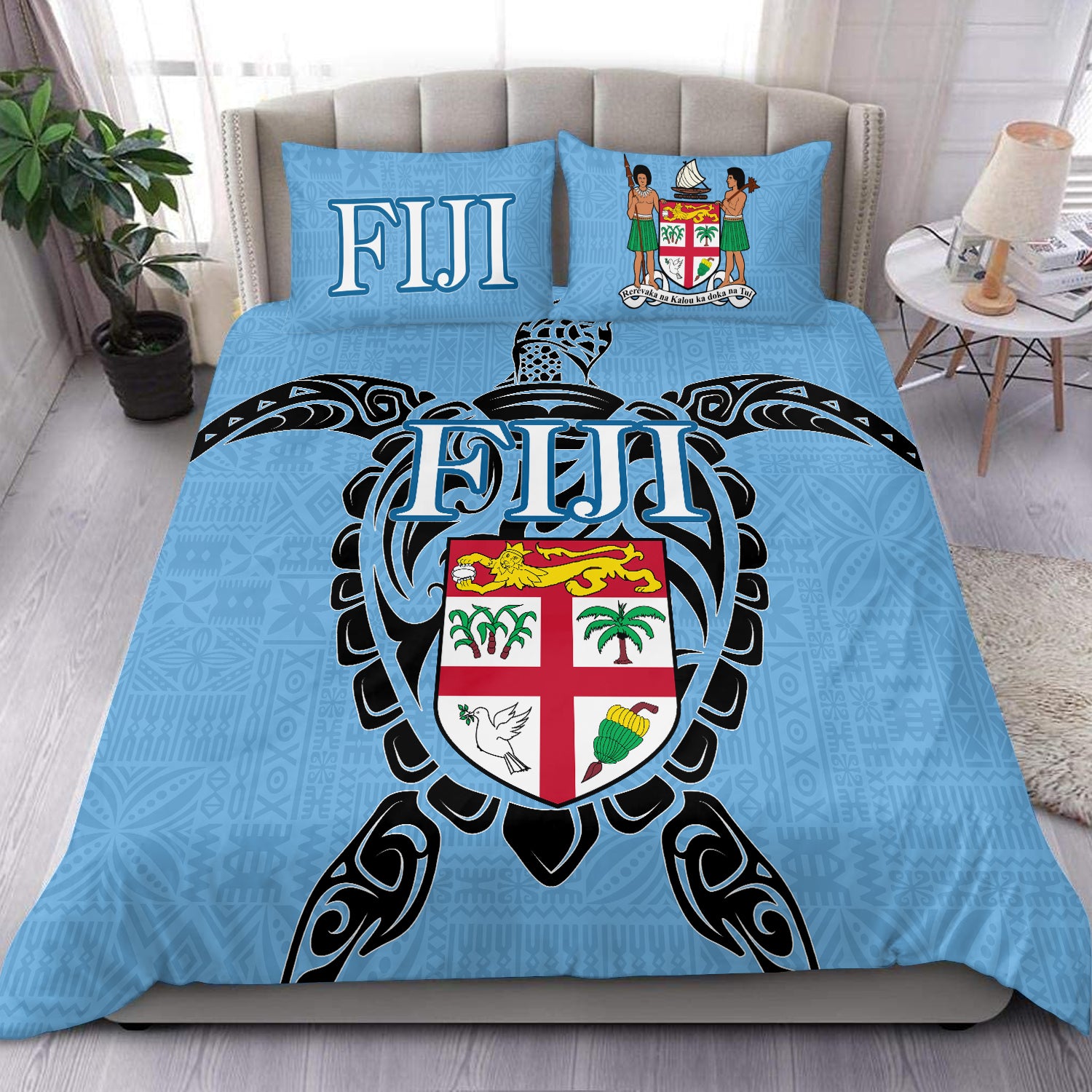 Fiji Bedding Sets - Fijian patterns ver3 Blue - LT20 Blue - Polynesian Pride