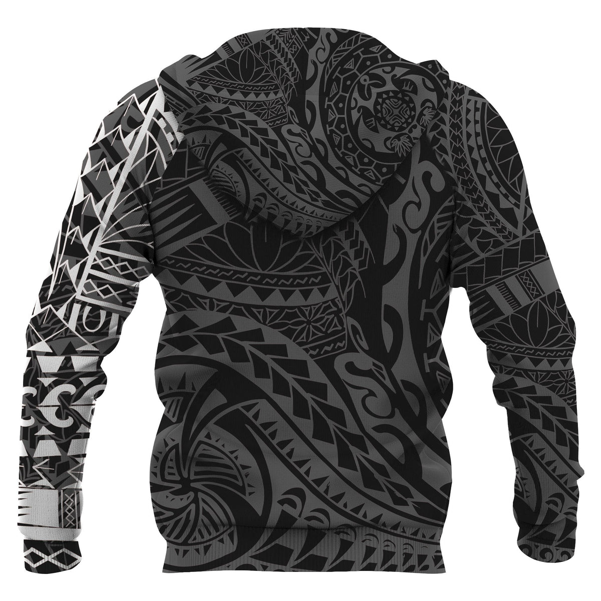 Hoodie Polynesian Tattoo White Style - Polynesian Pride