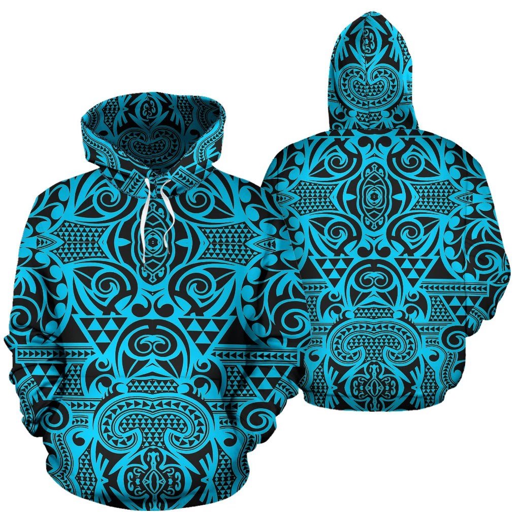 Polynesian Tribal Hoodie 19 Unisex White - Polynesian Pride