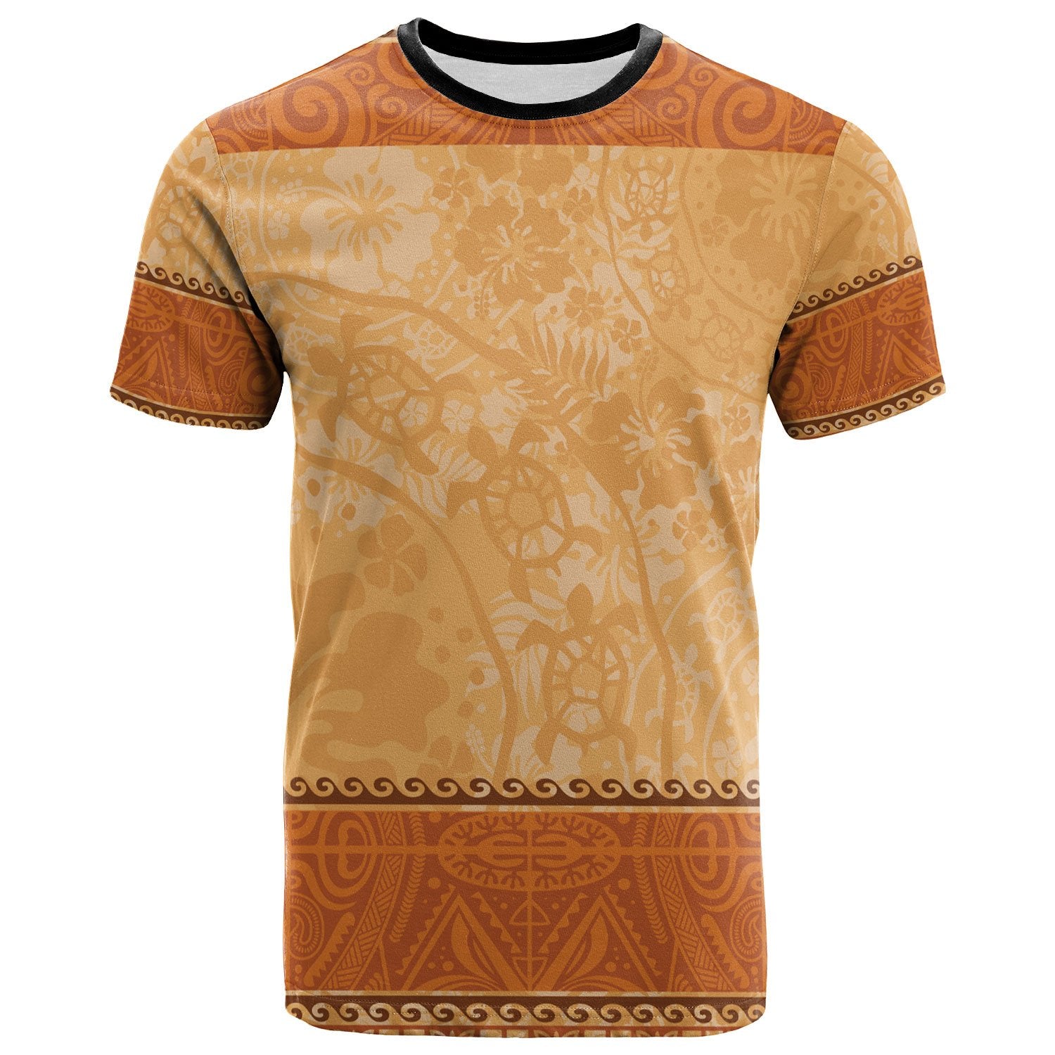 Polynesian Shirt Hibiscus And Turtle Vintage Pattern Unisex Art - Polynesian Pride