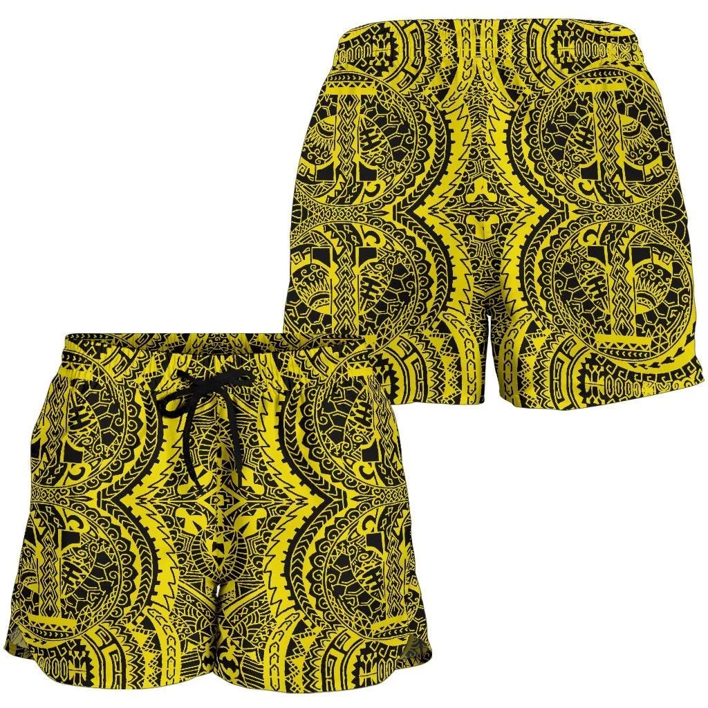 Polynesian Symmetry Yellow Women's Short Women Yellow - Polynesian Pride