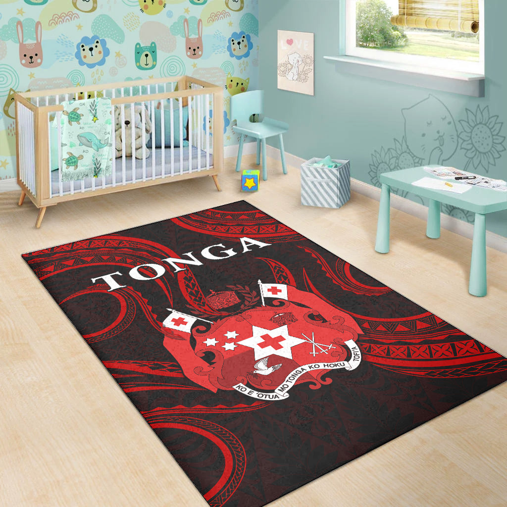 Tonga Pattern Area Rug Always Proud LT13 - Polynesian Pride