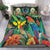 Hawaii Bedding Set Tropical Parrot LT13 Black - Polynesian Pride