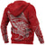 Samoa Rugby Hoodie Samoa Coat of Arms Polynesians Tattoo Style Red - Polynesian Pride