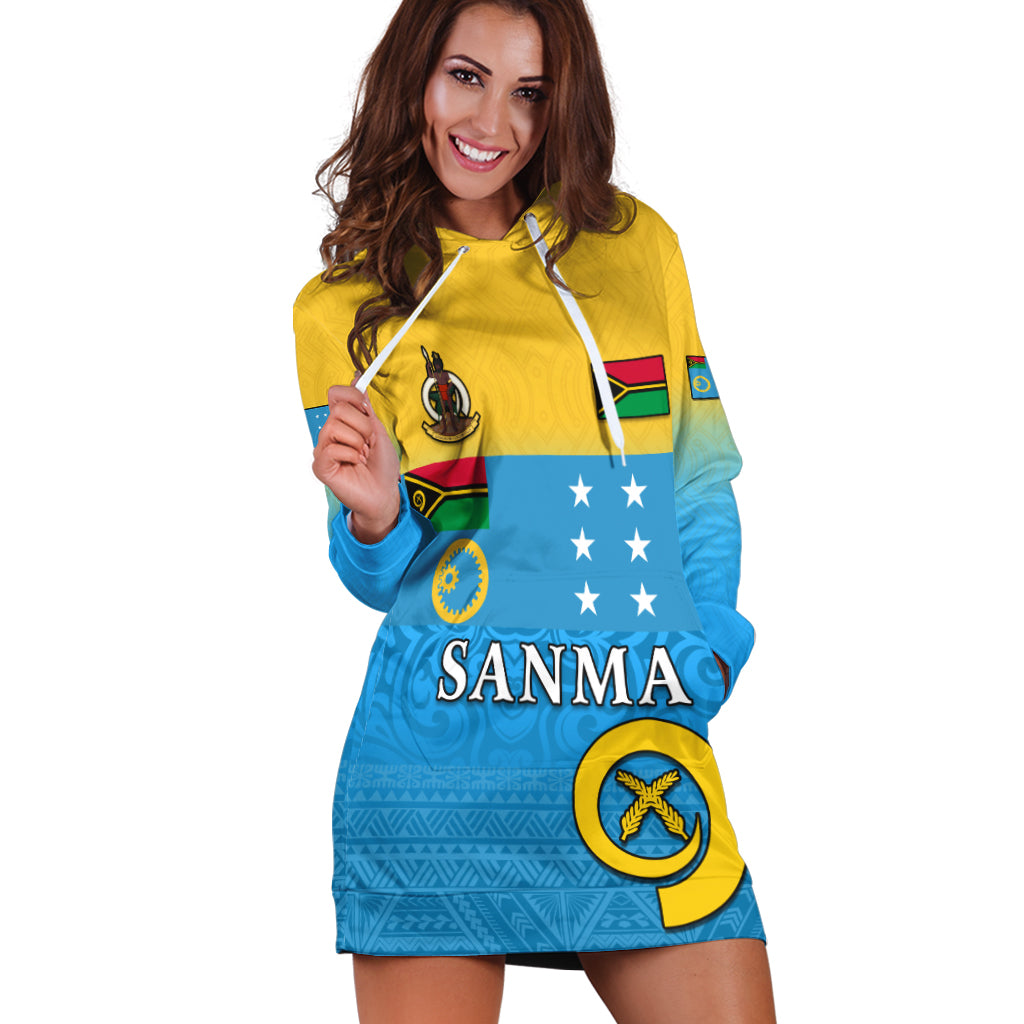(Custom Personalised) Sanma Province Hoodie Dress Vanuatu Proud LT13 - Polynesian Pride