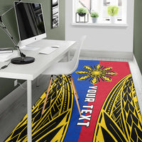 (Custom Personalised) Philippines Area Rug Sun Rayonnant LT13 - Polynesian Pride