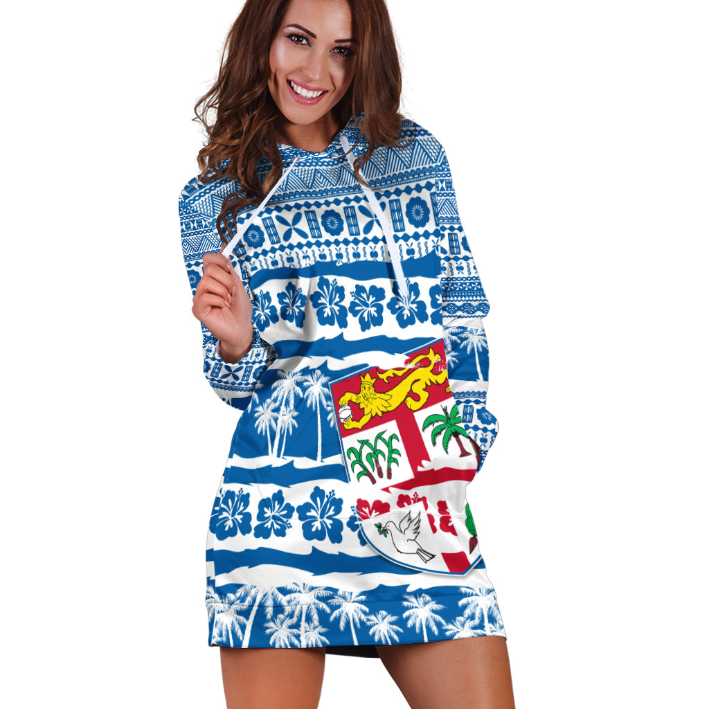 (Custom Personalised) Fiji Polynesian Hoodie Dress Fijian Tapa Pattern LT13 - Polynesian Pride