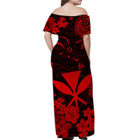 Hawaii Matching Polynesia Red Kanaka Maoli Dress and Hawaiian Shirt LT13 - Polynesian Pride