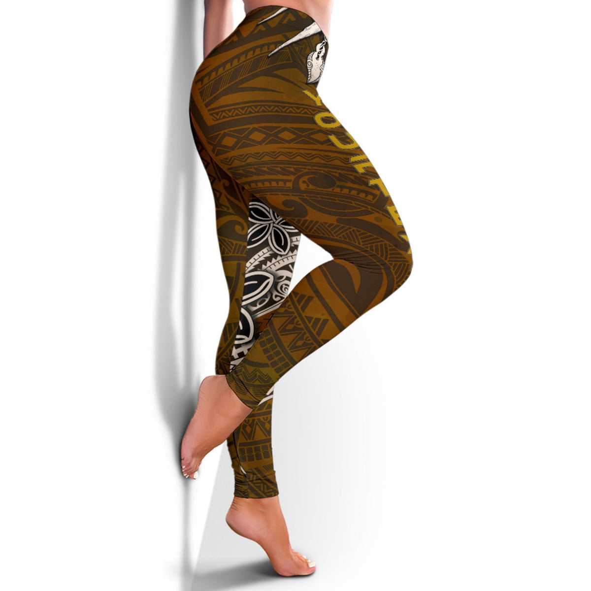Samoa Custom Personalised Women's Leggings - Polynesian Boar Tusk - Polynesian Pride