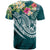 Tonga Polynesian T Shirt Summer Plumeria (Turquoise) - Polynesian Pride