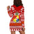 Tonga Kilisimasi Fiefia Hoodie Dress Merry Christmas with Tongan Pattern LT13 - Polynesian Pride