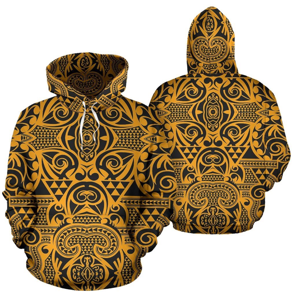 Polynesian Tribal Hoodie 20 Unisex White - Polynesian Pride