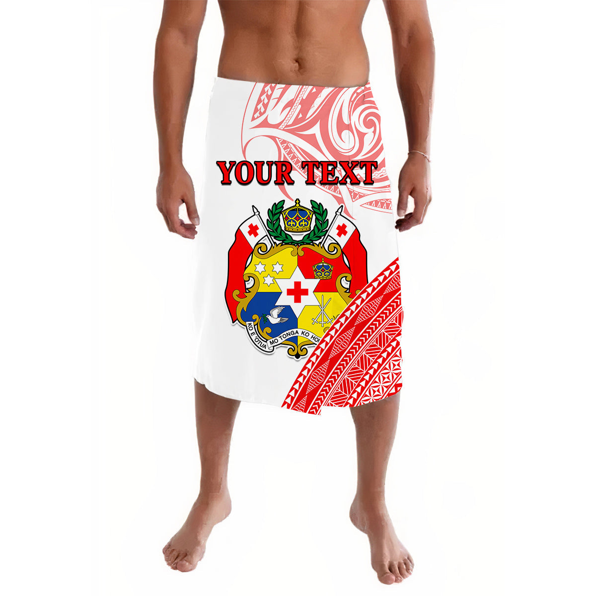 Custom Tonga Lavalava Tongan Pattern Blithesome Version Red LT13 Red - Polynesian Pride