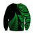 New Zealand Rugby Sweatshirt - Aotearoa Maori Style Green LT13 - Polynesian Pride