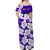 (Custom Personalised) Hawaii Off Shoulder Long Dress Purple Simple Tropical Flowers LT13 - Polynesian Pride