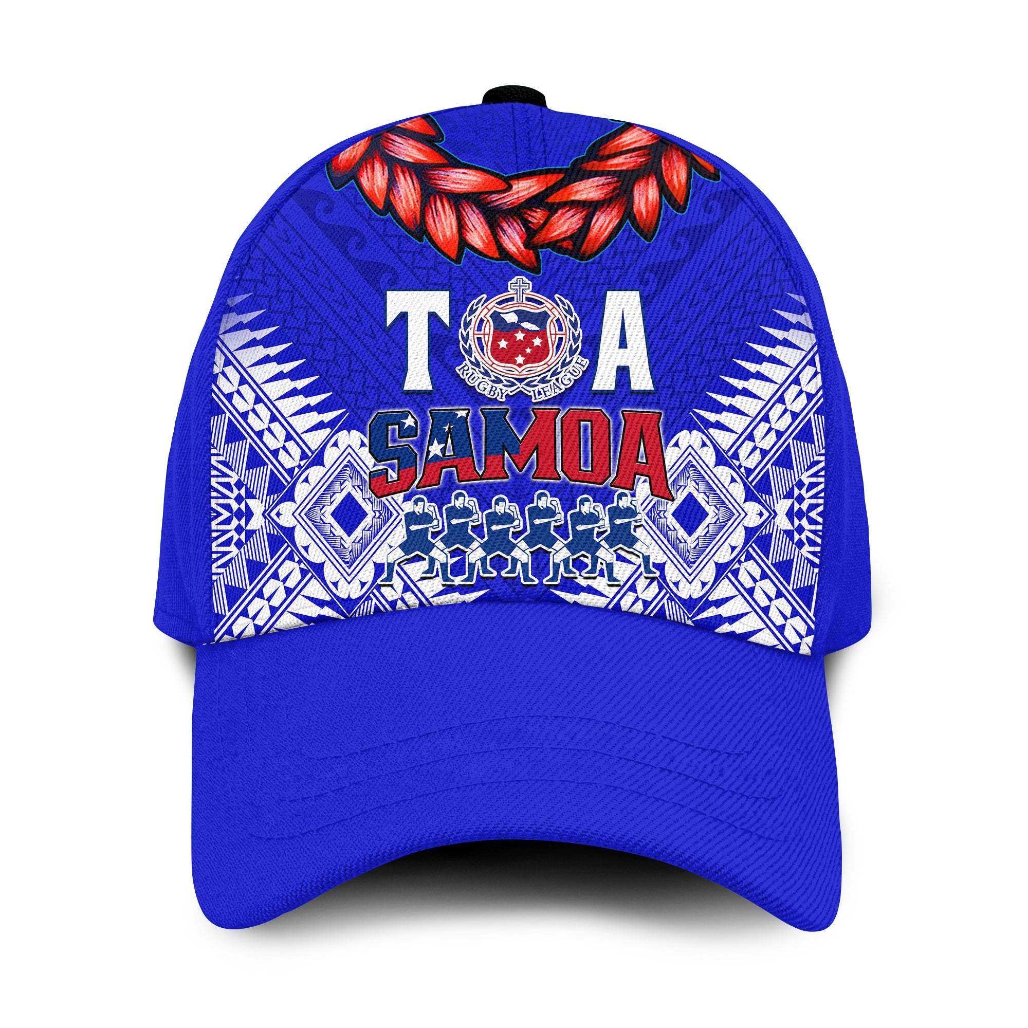 Toa Samoa Rugby Classic Cap Manu Siva Tau Style Ulafala Ver.05 LT13 Classic Cap Universal Fit Blue - Polynesian Pride