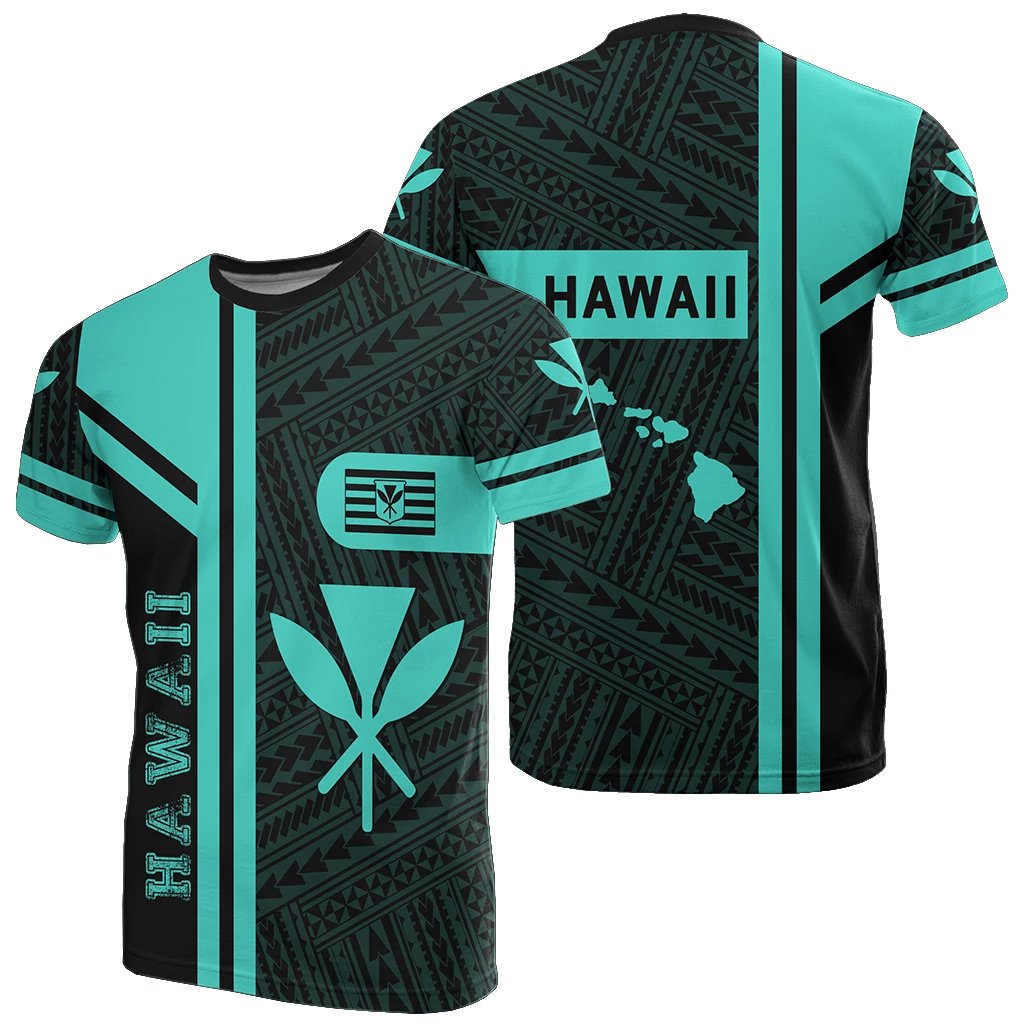 Kanaka Polynesian T Shirt Turquoise Morale Style Unisex Turquoise - Polynesian Pride