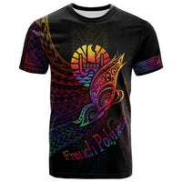 French Polynesia T Shirt Butterfly Polynesian Style Unisex Black - Polynesian Pride