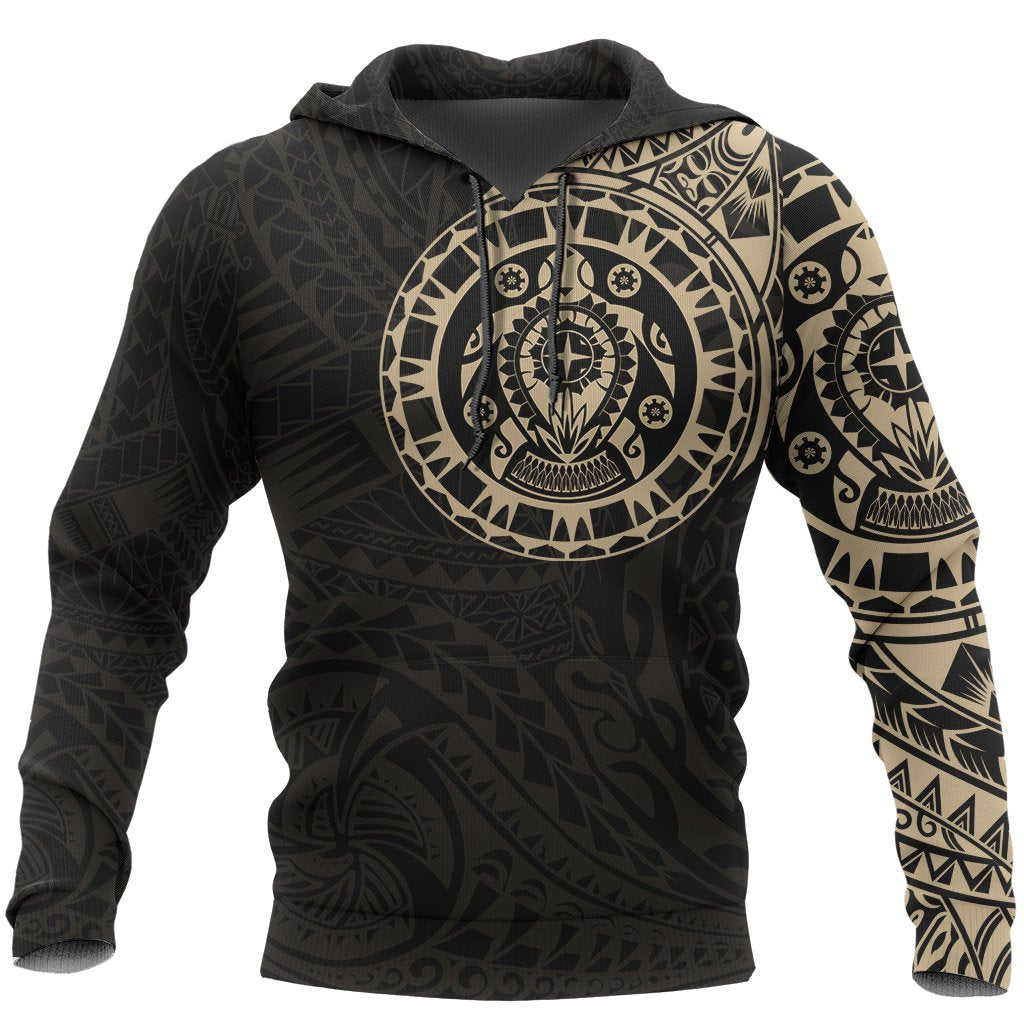 Hoodie Polynesian Turtle Tattoo Style Special Unisex GOLD - Polynesian Pride
