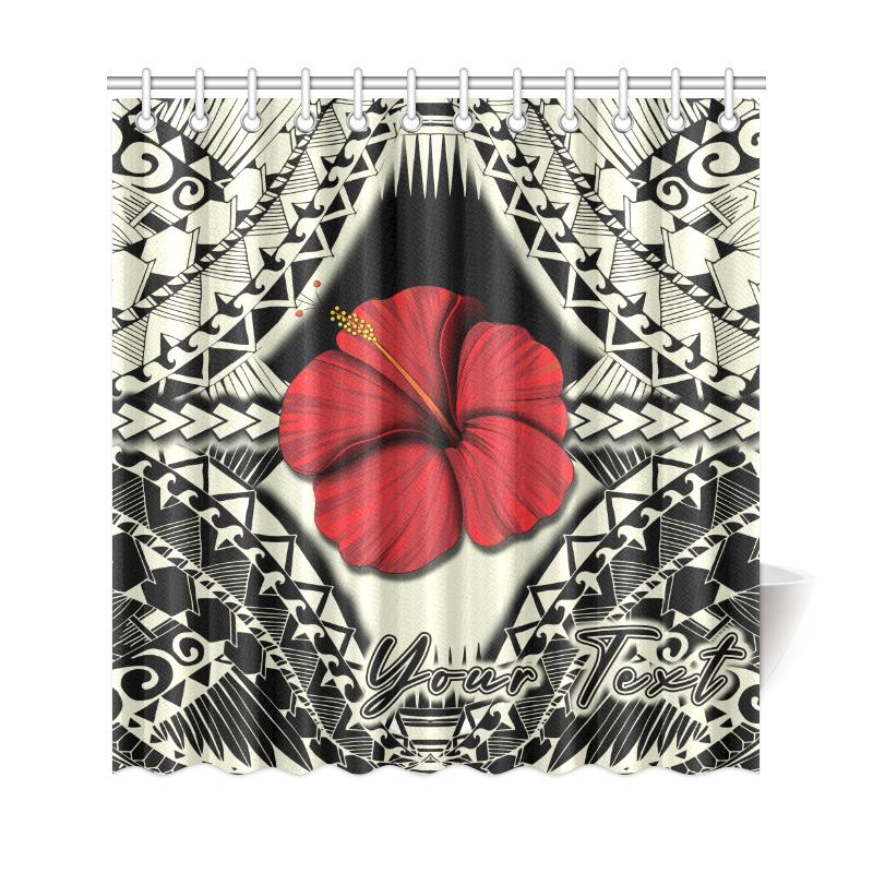 Personalised - Hawaii Hibiscus Culture Polynesian Shower Curtain - Polynesian Pride