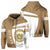 Hawaii Polynesian Sport Zipper Hoodie Gold Premium Style Unisex Gold - Polynesian Pride