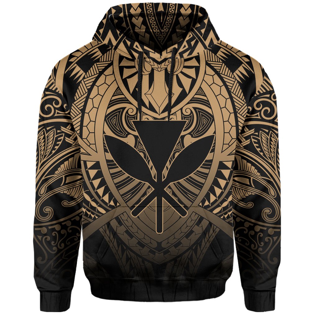 Hawaii Maka Polynesian Kanaka Maoli Hoodie Heaven Style Gold - Polynesian Pride