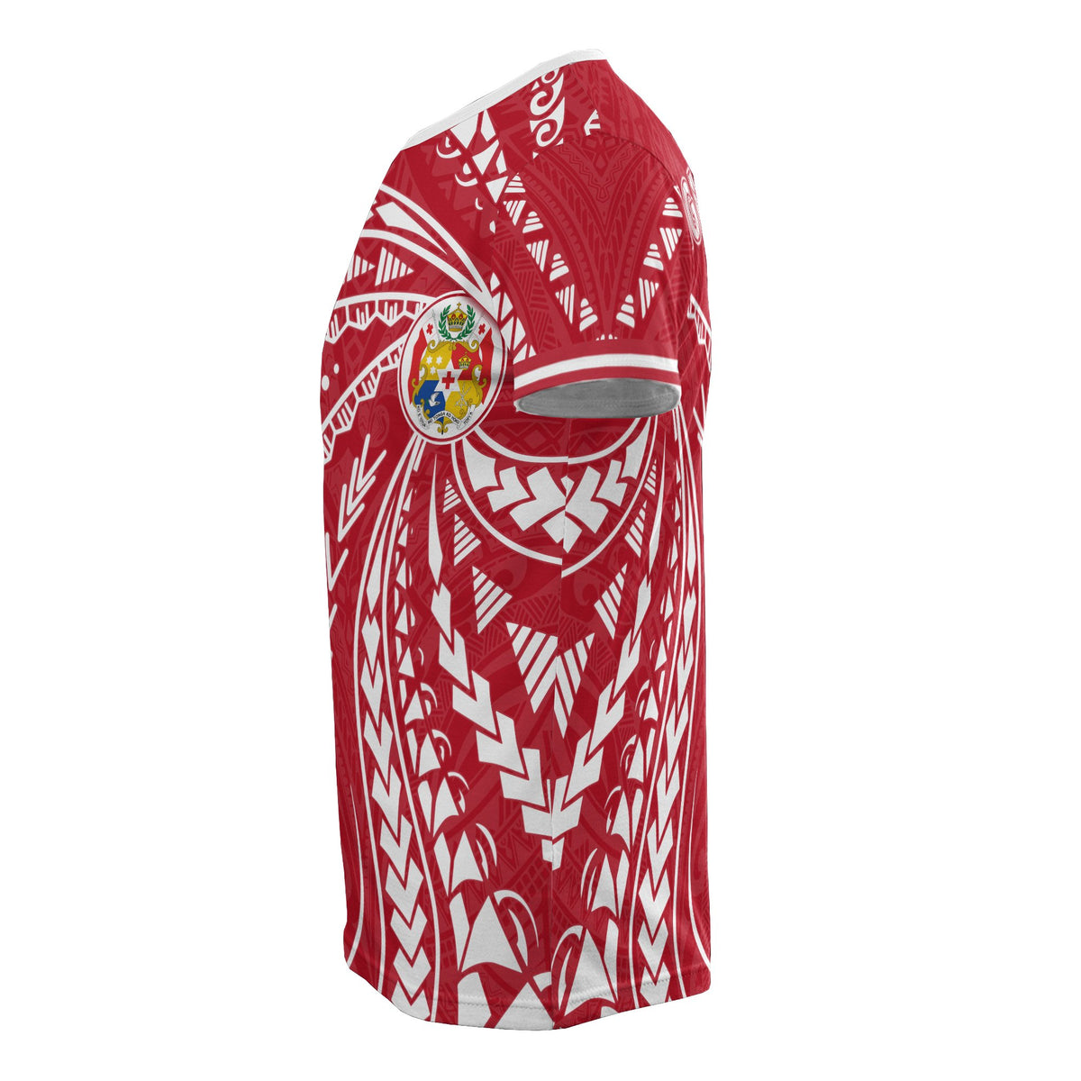 Tonga T Shirt Tonga Coat of Arms Swirling Style - Polynesian Pride