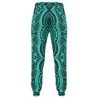 Polynesian Symmetry Turquoise Joggers - Polynesian Pride