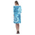 Polynesian Floral - Rhea Loose Round Neck Dress - Blue Retro - Polynesian Pride