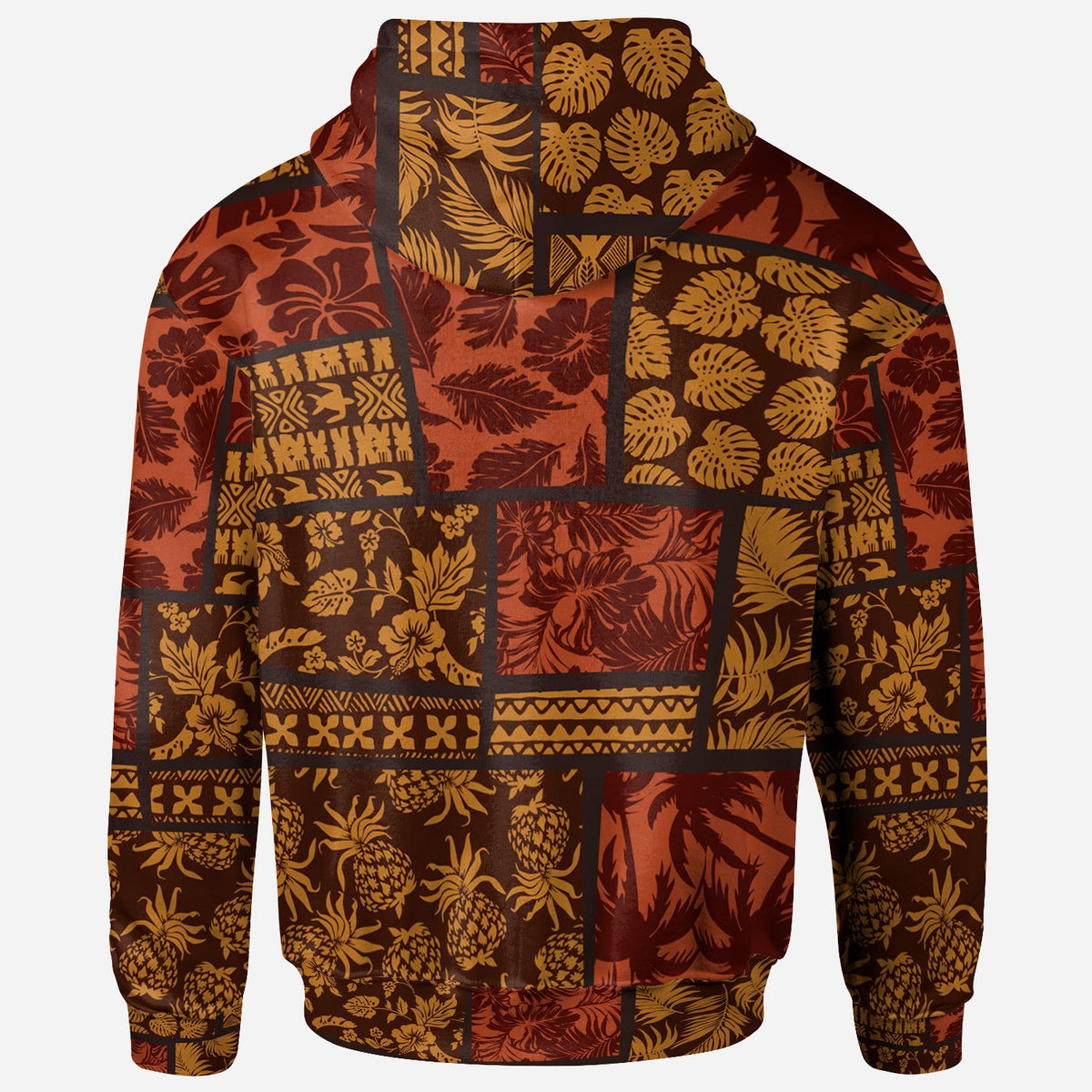 Polynesian Hoodie Elements Fabric Patchwork - Polynesian Pride