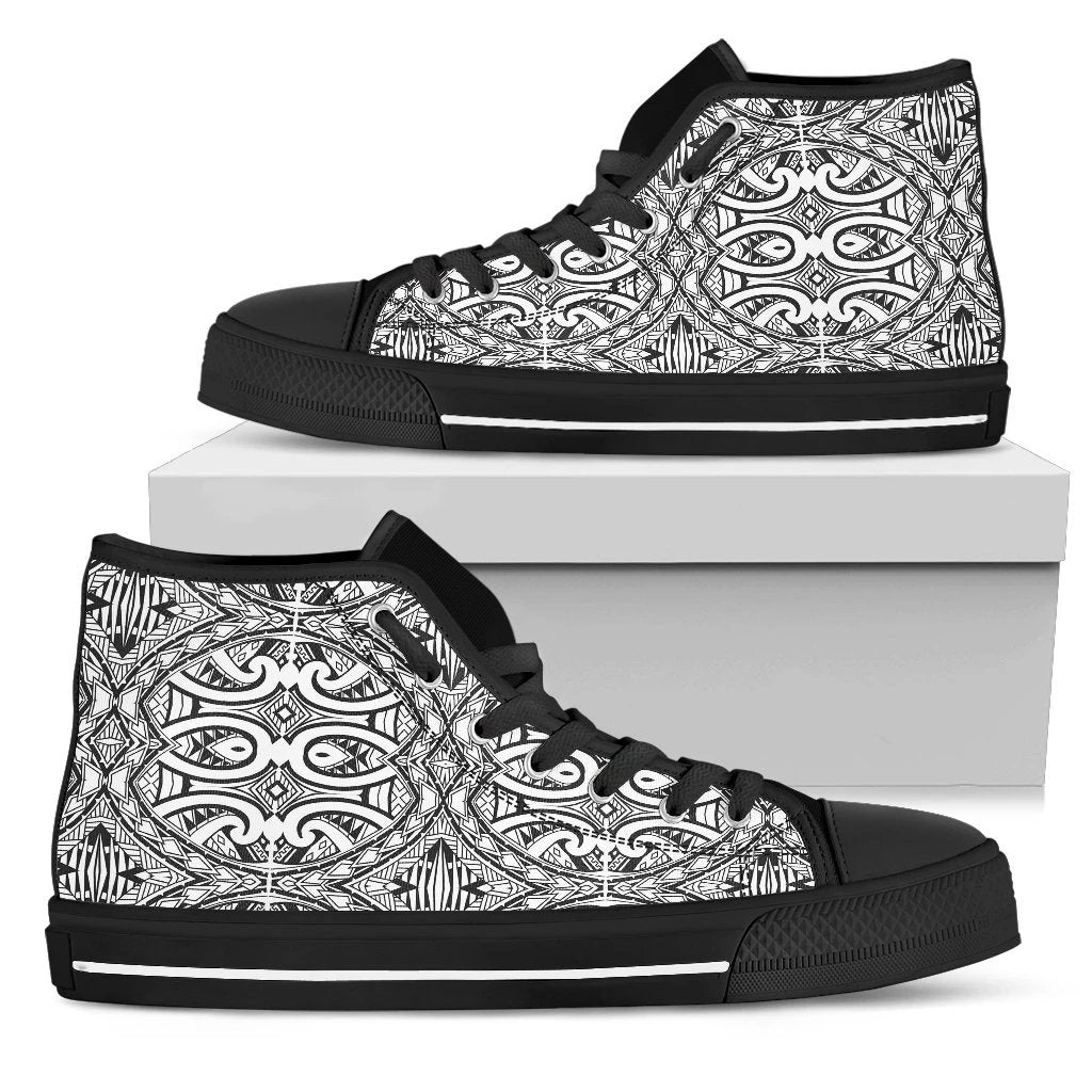 Polynesian Tribal High Top Shoe Grown BMW - Polynesian Pride