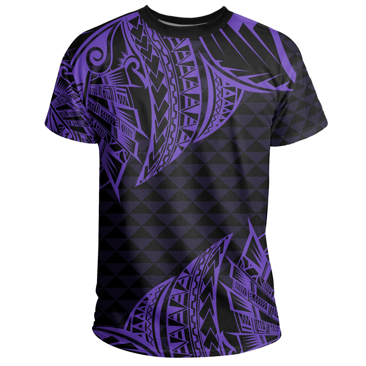 Hawaii Maka Polynesian T Shirt Marcus Style Purple - Polynesian Pride