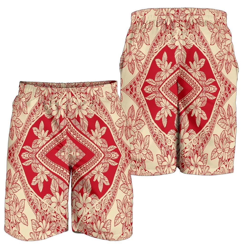Polynesian Plumeria Mix Men's Short Black - Polynesian Pride