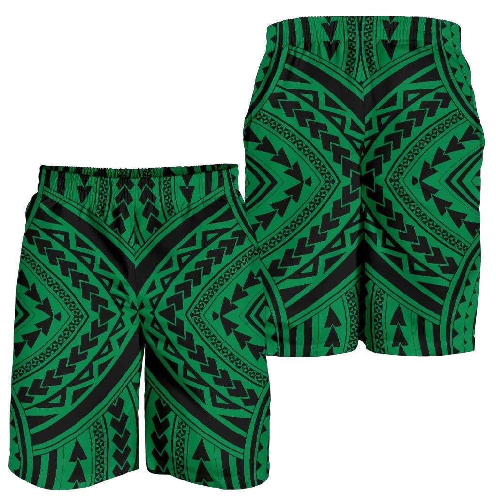 Polynesian Tradition Green Men's Short Men's Shorts Green - Polynesian Pride