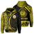 Hawaii Polynesian Zipper Hoodie Yellow Round Style Unisex Yellow - Polynesian Pride