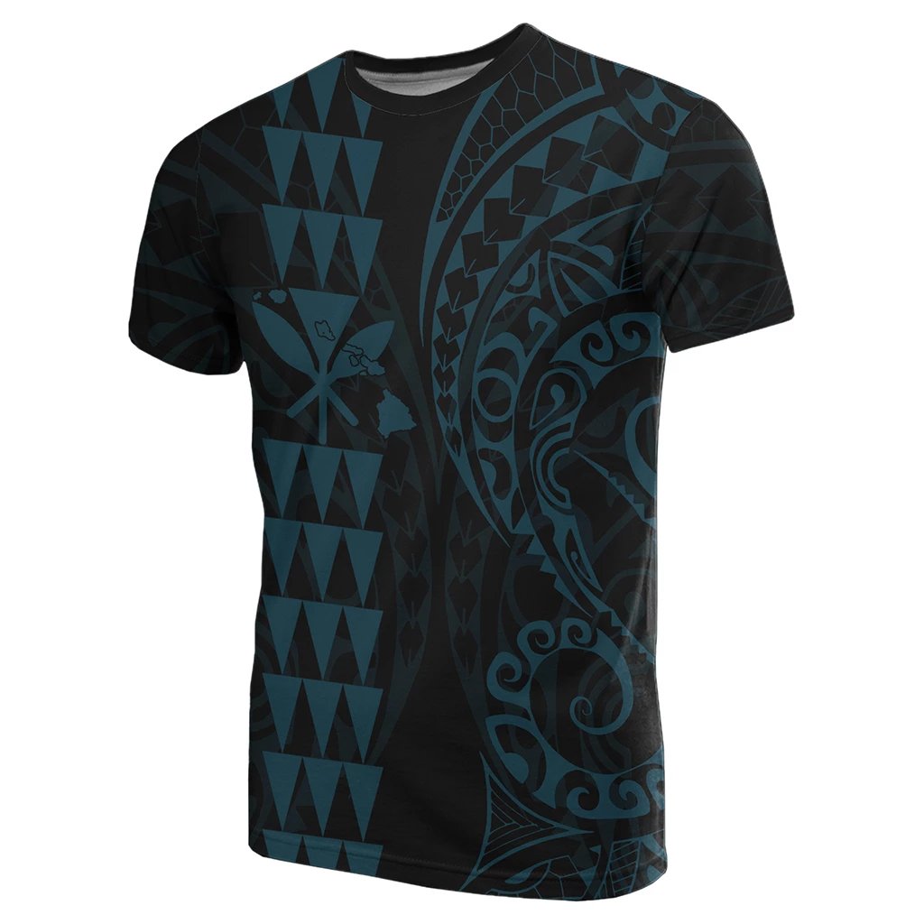 Kanaka Map Polynesian T shirt Blue Unisex Blue - Polynesian Pride