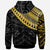 New Caledonia Custom Zip Hoodie New Caledonia Ginger Lei Pattern Gold - Polynesian Pride