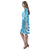 Polynesian Floral - Rhea Loose Round Neck Dress - Blue Retro - Polynesian Pride