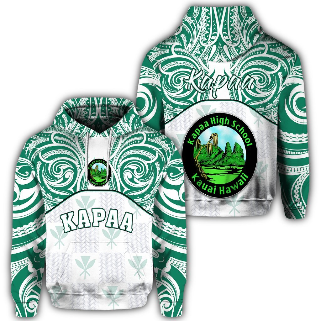 Hawaii Hoodie Kanaka Kapaa High School Hoodie Demodern Style Unisex White - Polynesian Pride