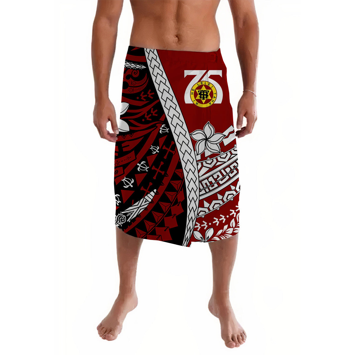 Tonga High School 75th Anniversary Lavalava Red Polynesian Minimalist Style LT9 Lavalava Red - Polynesian Pride