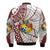 (Custom Personalised) Tonga Emancipation Day Bomber Jacket Kupesi Pattern No.2 White LT9 - Polynesian Pride