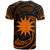 Nauru Polynesian Custom T Shirt Orange Tribal Wave - Polynesian Pride