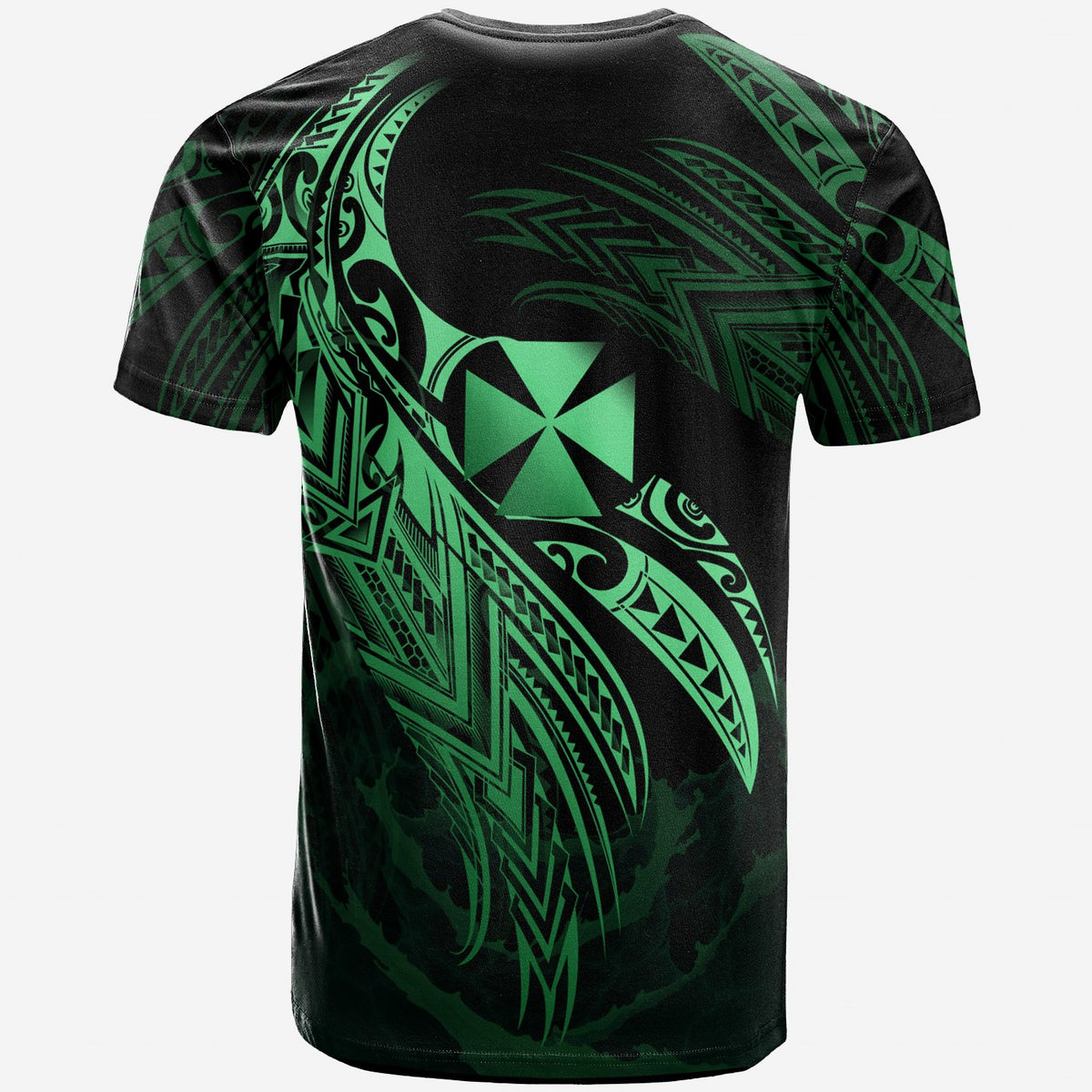 Wallis and Futuna Polynesian T Shirt Wallis and Futuna Legend Green Version - Polynesian Pride