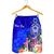 FSM Custom Personalised Men's Shorts - Turtle Plumeria (Blue) - Polynesian Pride