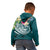 Guam Polynesian Zip up Hoodie Summer Plumeria (Turquoise) - Polynesian Pride