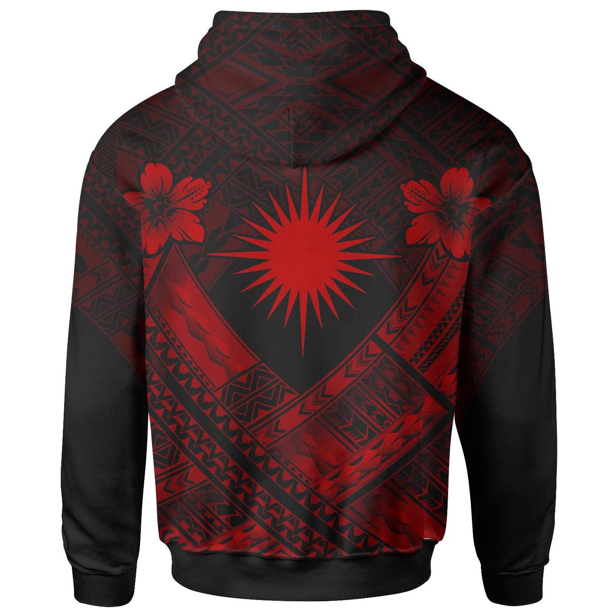 Marshall Islands Polynesian Hoodie Marshall Islands Red Flag Camisole Hibiscus Style - Polynesian Pride