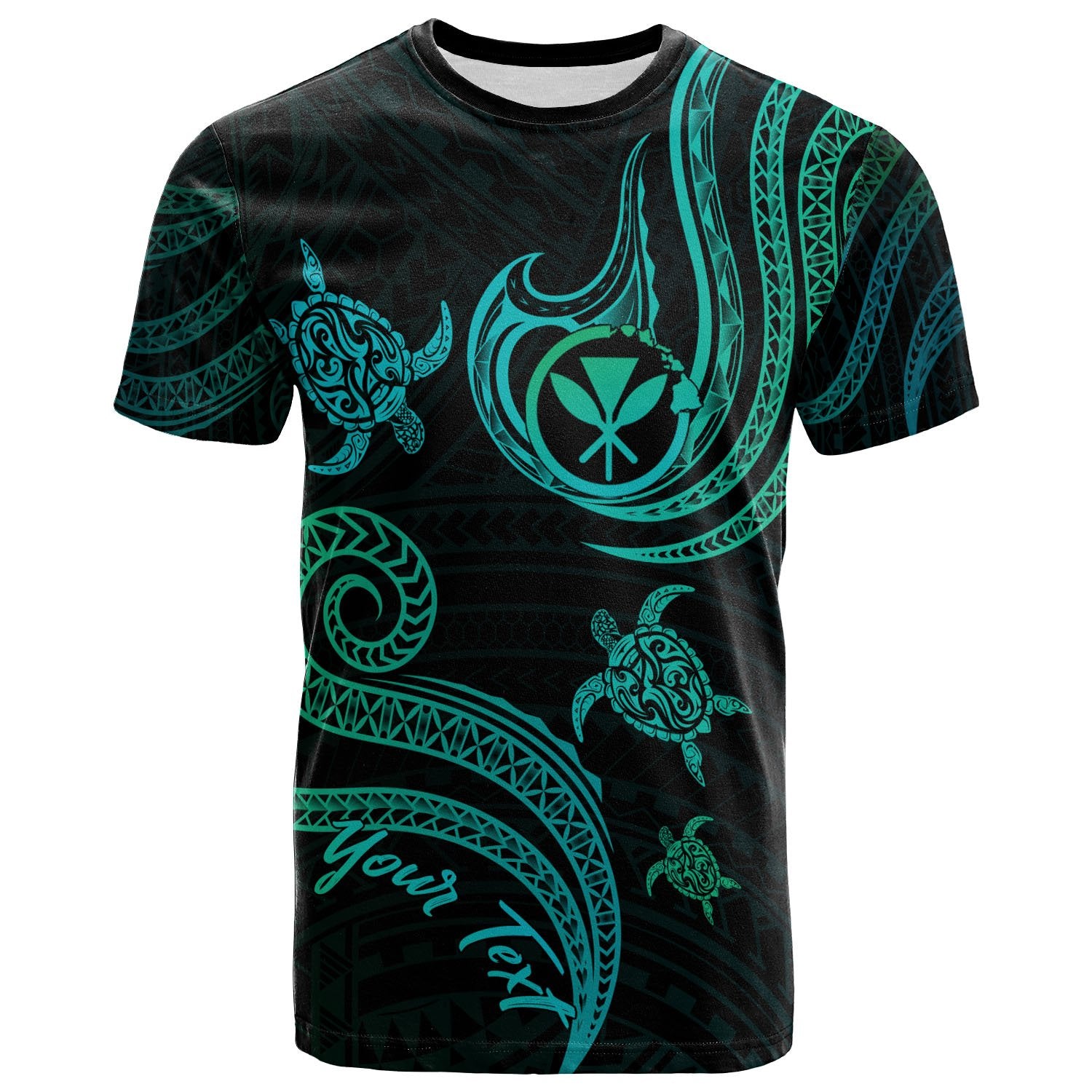 Kanaka Maoli T Shirt Polynesian Turtle With Pattern Unisex Art - Polynesian Pride