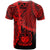 Samoa Polynesian T Shirt Tribal Wave Tattoo Red - Polynesian Pride