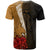 Papua New Guinea Polynesian T Shirt Coat Of Arms With Hibiscus Gold - Polynesian Pride