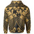 Tonga Polynesian Zip up Hoodie Tonga Gold Seal with Polynesian tattoo - Polynesian Pride